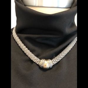 Silver Plated w/ Gold Plated Accent Necklace
